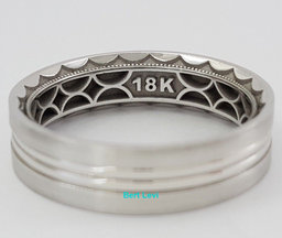 TACORI Sculpted Crescent 109-6S 6mm Men's 18K White Gold Wedding Band Rtl $2,150