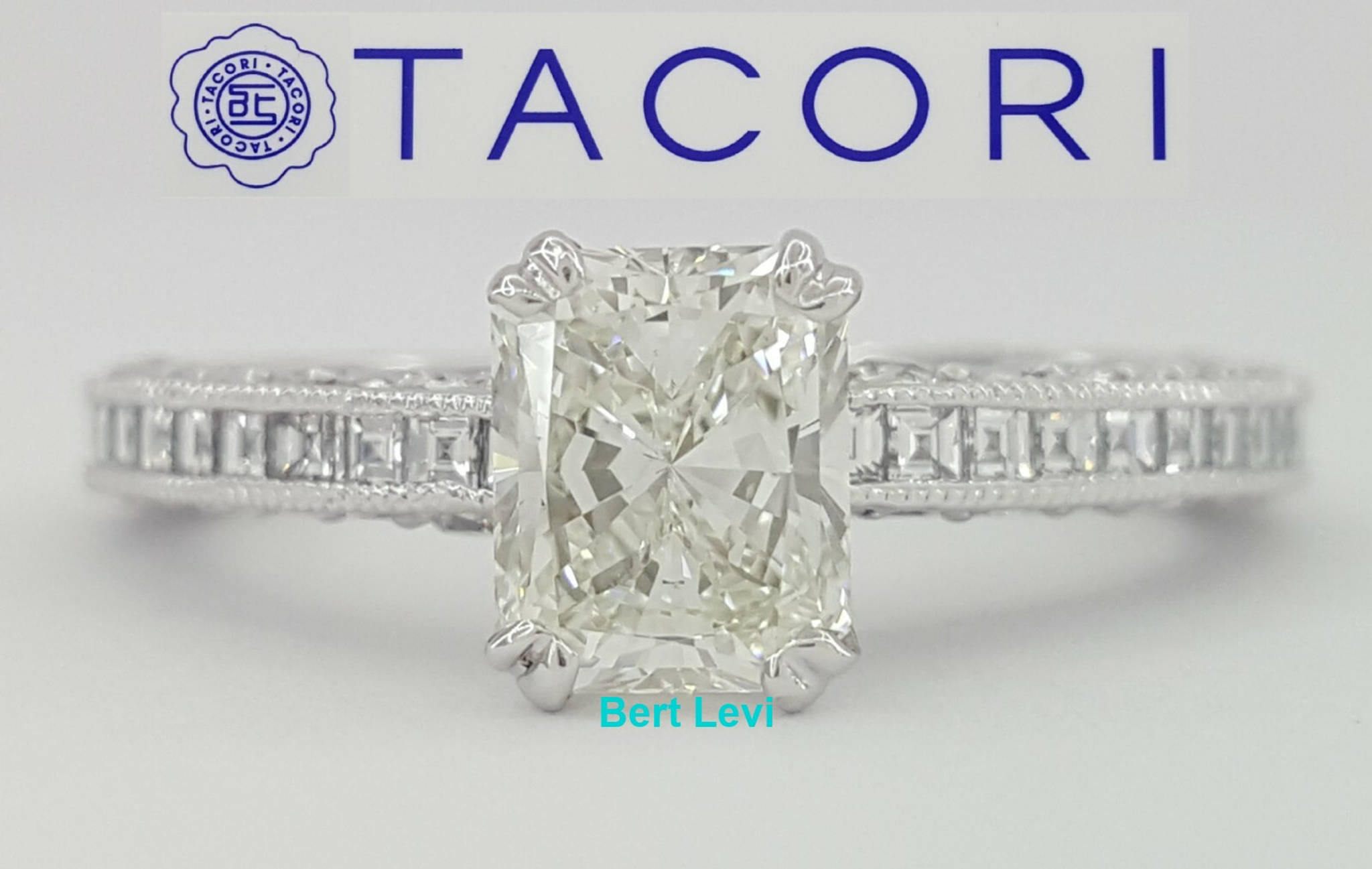 TACORI Crescent HT2273 Platinum Radiant Diamond Engagement Ring 2 ct GIA
