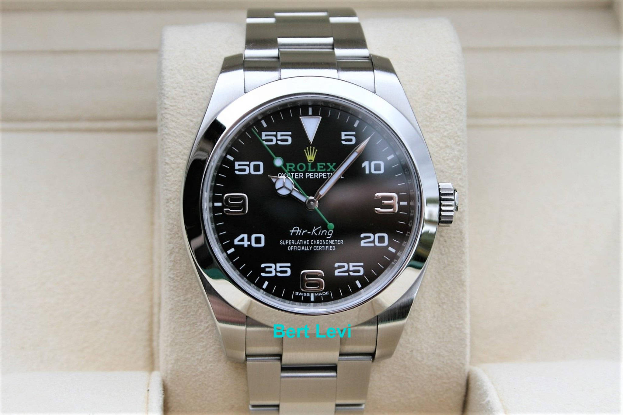 ROLEX 116900 AIRKING GREEN HAND 40MM WATCH