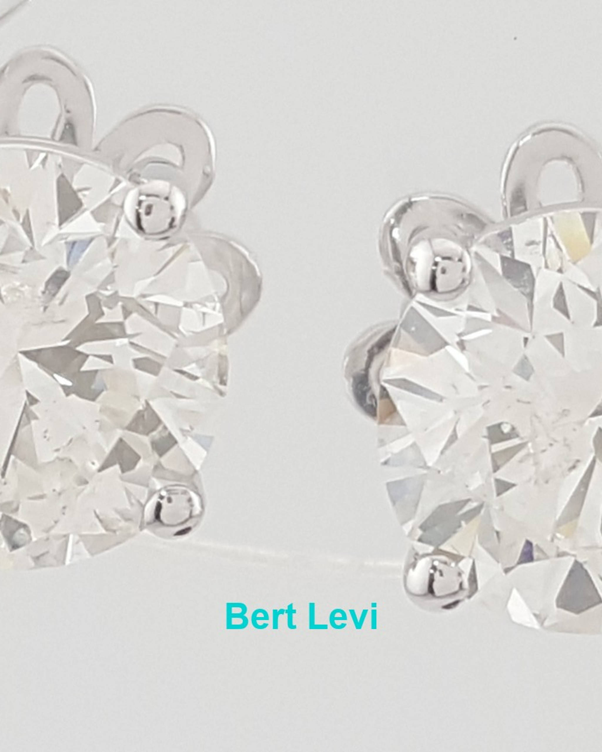 Natural Round Brilliant Cut Diamond Stud Earrings 5 ct 18k White Gold Rtl $65K