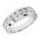 Thumbnail: Mens 14KT White Gold Platinum Wedding Band MR1053