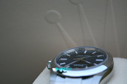 ROLEX 124200 OYSTER PERPETUAL WATCH 34MM BLUE MARKER