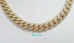 Cuban Diamond Chain Necklace 20 ct 340.6 Grams 22" 10K Yellow Gold 16mm Rtl $80K