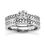 Thumbnail: Ladies 14KT White Gold Platinum Solitaire Engagement Set ENS3640-A