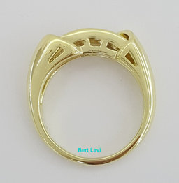 Channel Set Princess Cut 5-Stone Wedding Band Ring 5.6mm 0.85 ct 18K Yellow Gold
