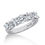 Thumbnail: Ladies 14KT White Gold Platinum Round Diamond Wedding Band WB1380
