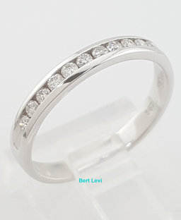Round Diamond Channel Set 14k Wedding Band Ring 0.2 ct 2.8 mm