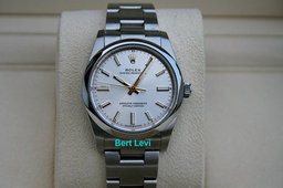 ROLEX 124200 OYSTER PERPETUAL WATCH 34MM SILVER MARKER