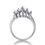 Thumbnail: Ladies 14KT White Gold Platinum Diamond Wedding Band WB1062