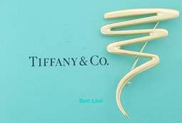 Tiffany & Co Paloma Picasso 18K Yellow Gold Zig-Zag Squiggle Pin Brooch 1.77"