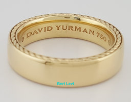 David Yurman Men Streamline Band Ring 6mm 18k Yellow Gold 9 Grams Retail $3950