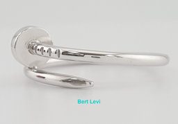 Cartier Juste Un Clou 18k White Gold Small Model Ring Sz 55 US 7.25 Rtl $1,580