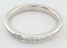 Round Diamond Eternity Channel Set Wedding Ring 0.65 ct 2.7 mm Platinum