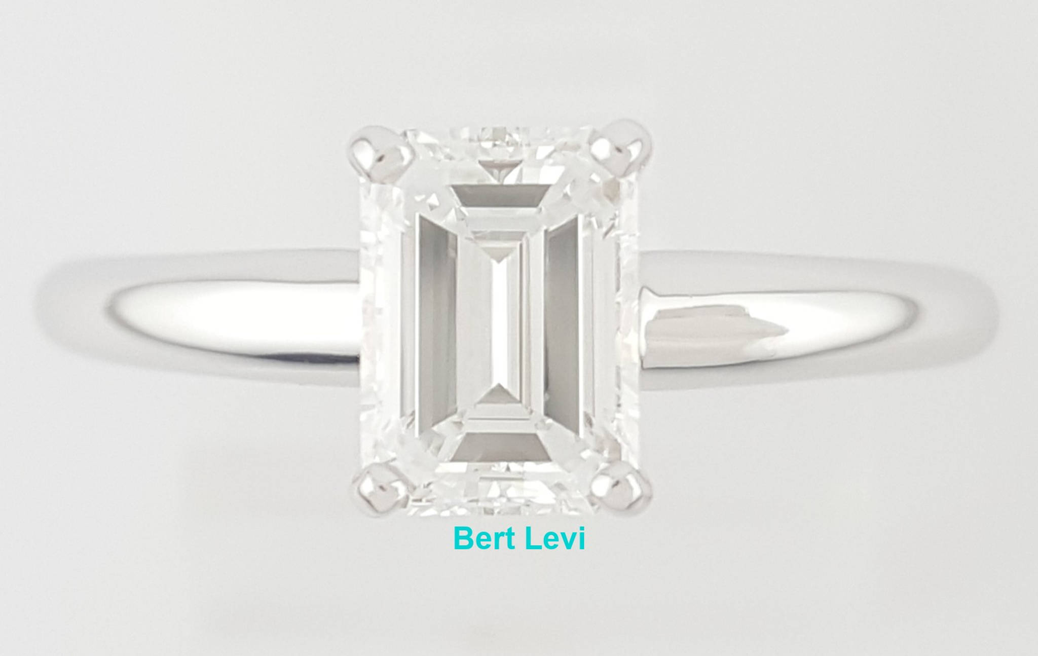 Emerald Cut Diamond Solitaire Engagement Ring 0.96 ct 14k White Gold Rtl $8K