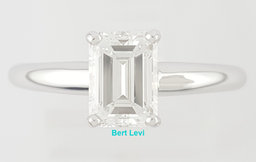 Emerald Cut Diamond Solitaire Engagement Ring 0.96 ct 14k White Gold Rtl $8K