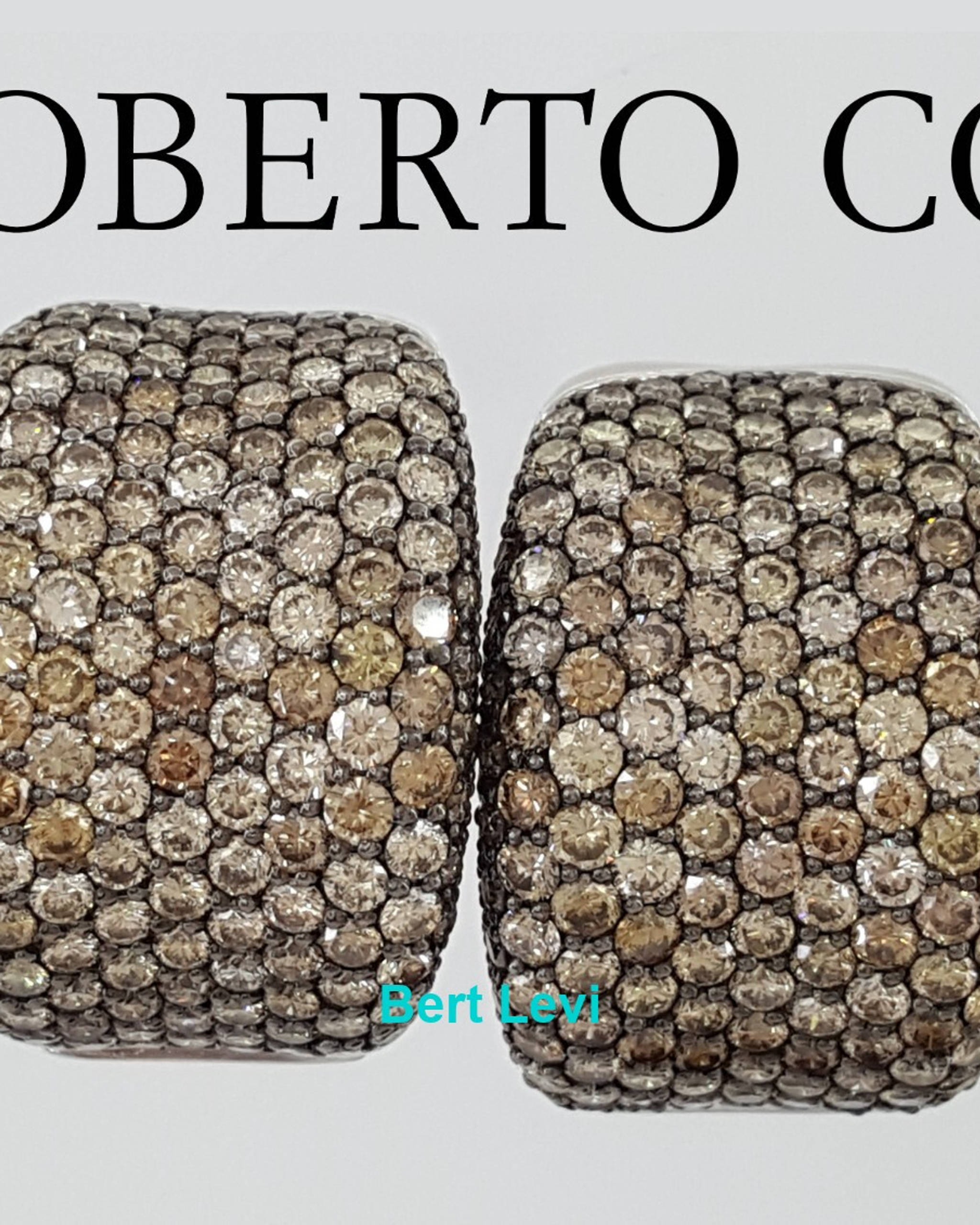 Roberto Coin Fantasia Pave Diamond Earrings 10.82 ct 27.4 Grams 18K WG X-Large