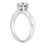 Thumbnail: Ladies 14KT White Gold Platinum Round Diamond Solitaire Engagement Set ENS1546-A
