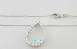 Journey Round Diamond Necklace 18" 1 ct 14K White Gold Retail $3,000