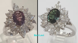 Brazil Alexandrite Marquise Diamond Platinum Ballerina Ring 3.53 ct Retail $50K
