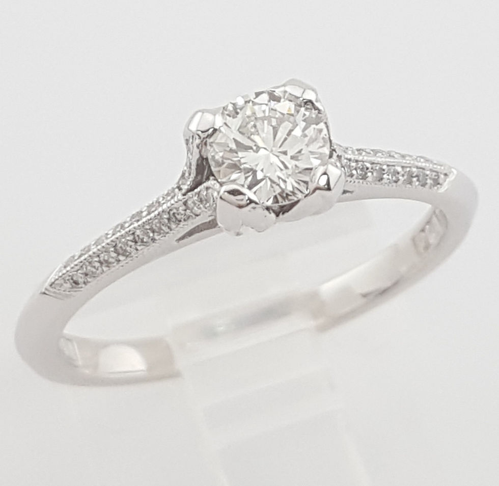 Thumbnail: Tacori Round Diamond Solitaire 67255 Engagement Ring 0.45 ct Platinum $4720