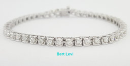 Round Diamond Tennis Bracelet 2.04 ct 14K White Gold 7.5" 3.8mm Retail $6,950