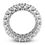 Thumbnail: Ladies 14KT White Gold Platinum Round Diamond Eternity Wedding Band EWB460-10-4