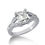 Thumbnail: Ladies 14KT White Gold Platinum Fancy Engagement Ring ENR2746