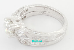 Vintage Old European Cut Diamond Engagement Wedding Ring 2.34 ct 14k