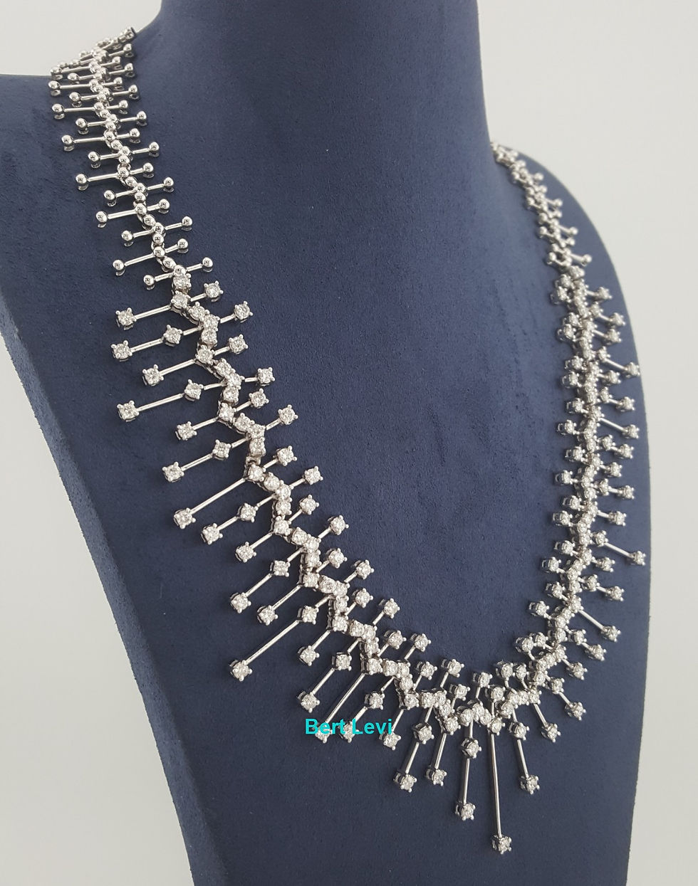 Thumbnail: Diamond Chandelier Necklace 7.77 ct 14K White Gold 16" Retail $22,995