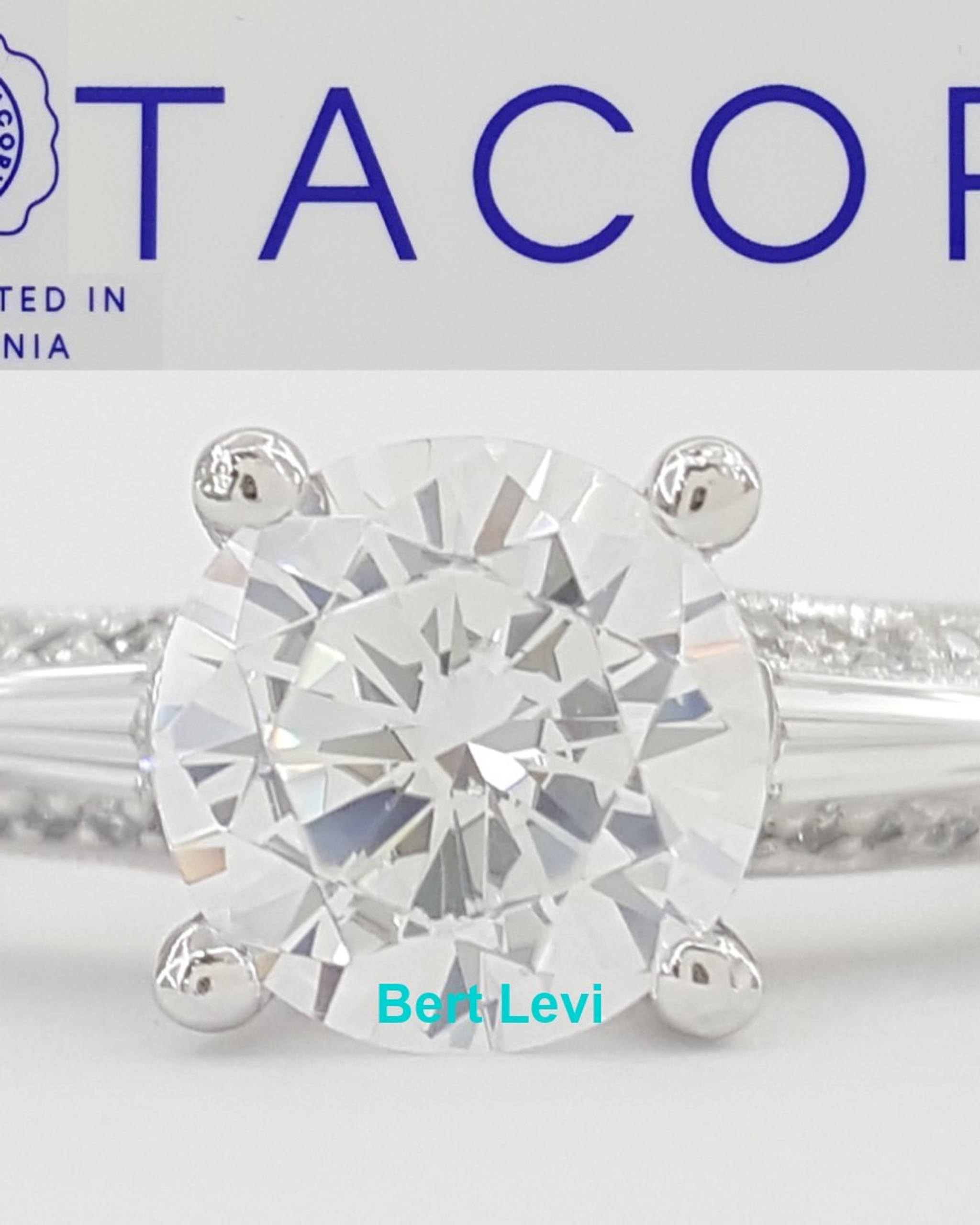 Tacori Three 3-Stone Round Semi-Mount Engagement Ring 0.24 ct Platinum Rt $5,120