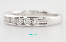 Round Diamond Channel Set 14k Wedding Band Ring 0.5 ct 3.2 mm