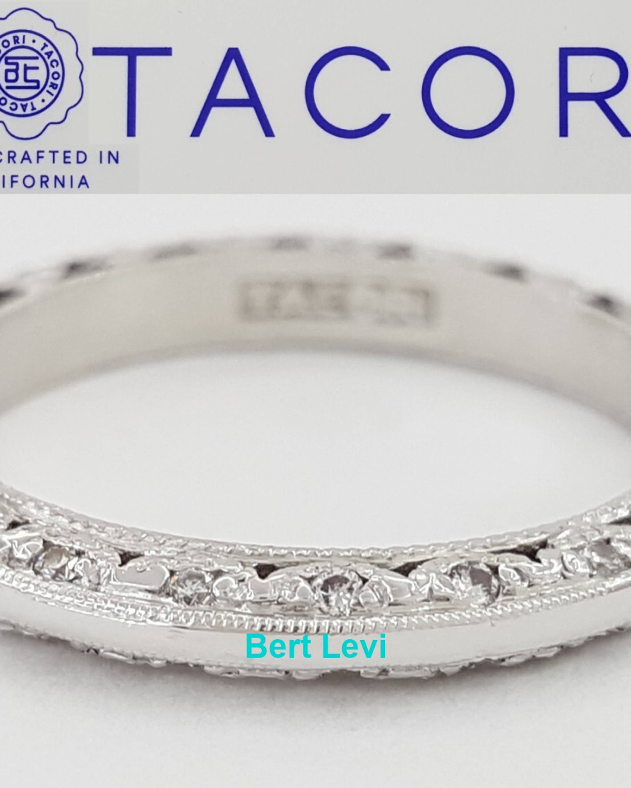 Tacori Crescent Silhouette Eternity Platinum 0.24 ct Round Diamond Wedding Band