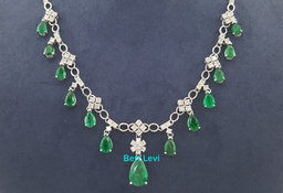 Colombian Emerald Diamond Drop Necklace 11.15 ct 18k Gold 18.8 Gr Rtl $30K