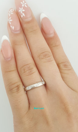 Benchmark Round Diamond Eternity Wedding Band Ring 0.2 ct 3mm 14k White Gold $2K