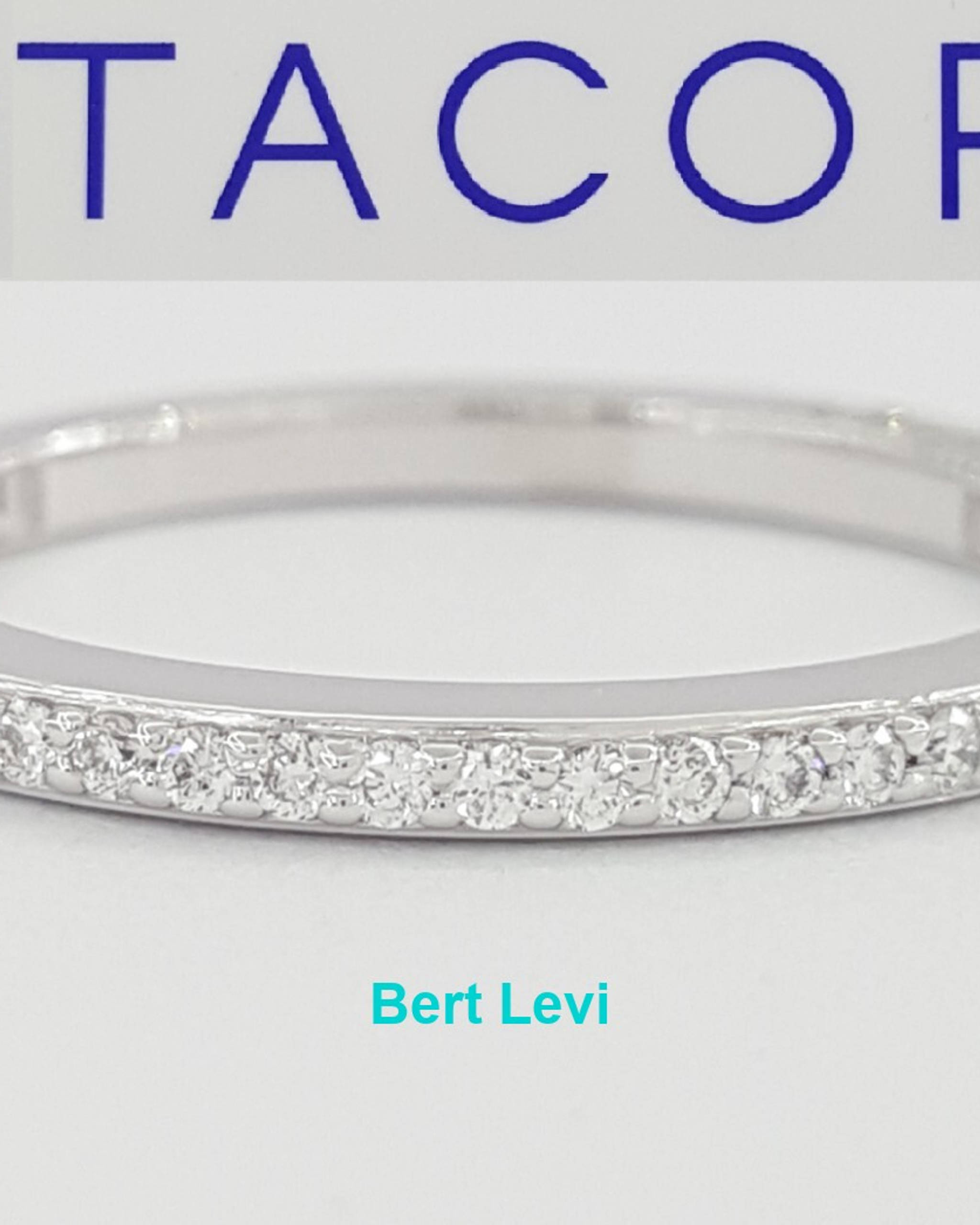 Tacori Simply 2630BSM12 18k Gold 0.17 ct Diamond Wedding Band Ring Rtl $2990