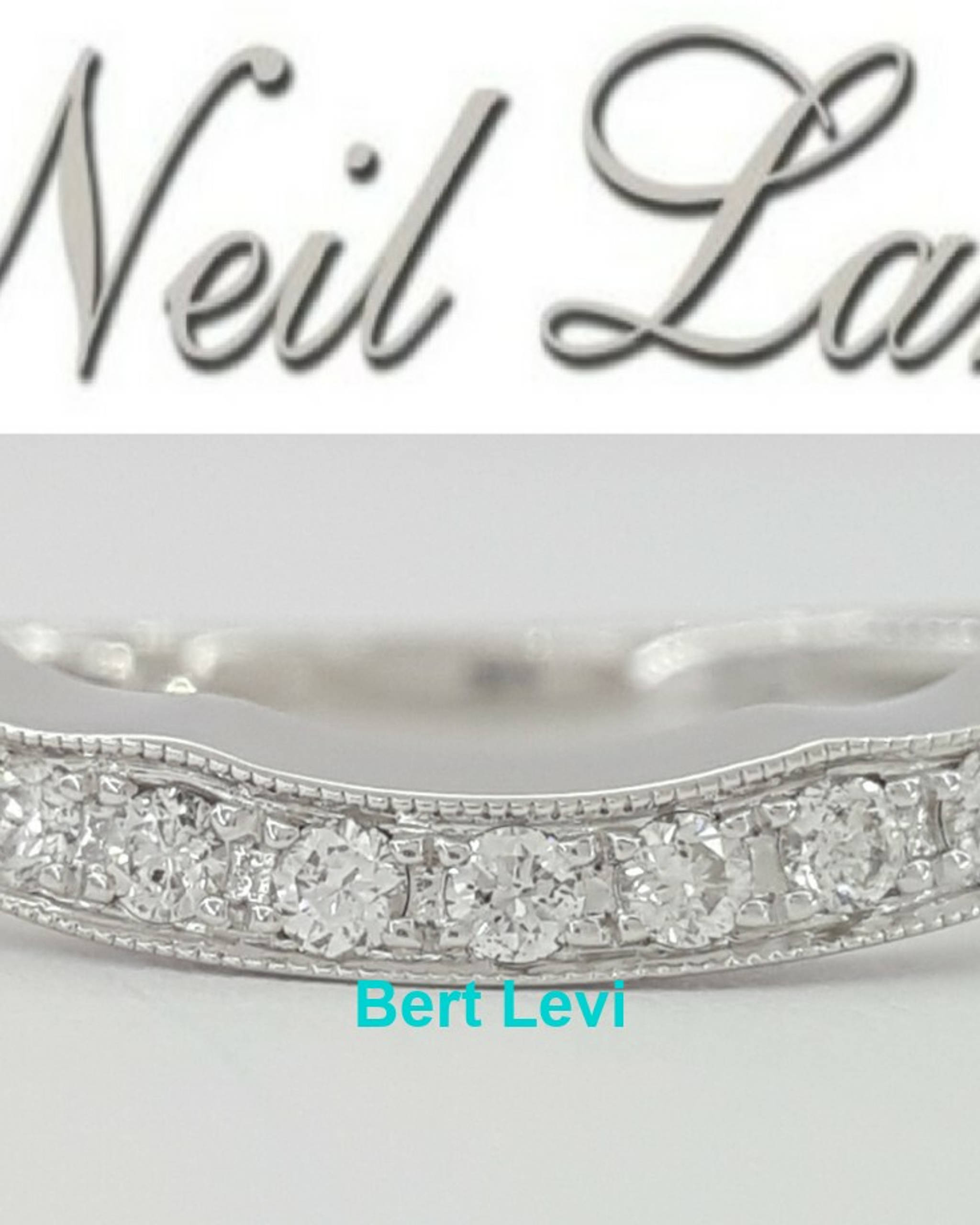 Neil Lane 0.45 ct Diamonds 14K White Gold Contour Wedding Anniversary Band Ring
