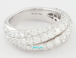 David Yurman Floating Diamond Ring 18k White Gold 8.2 mm 2.23 ct Retail $14,500