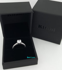 Ritani Round Brilliant Diamond Engagement Ring 1.14 ct 14k White Gold Rt $14,000