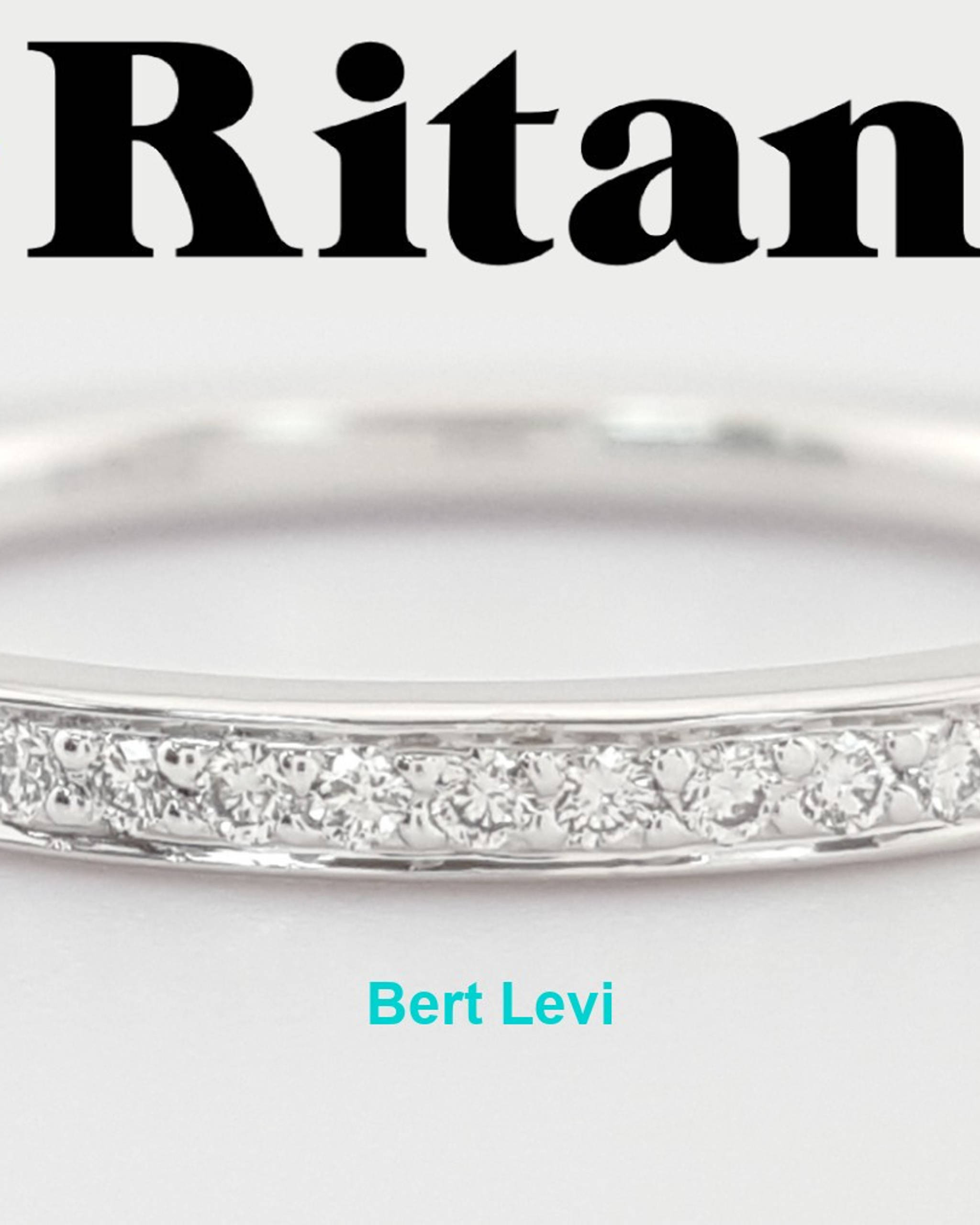 Ritani Diamond Endless Love 21694 Wedding Band Ring 0.11ct 18k W Gold Rtl $2,390