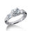 Thumbnail: Ladies 14KT White Gold Platinum Fancy Engagement Ring ENR1862
