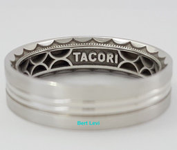TACORI Sculpted Crescent 109-6S 6mm Men's 18K White Gold Wedding Band Rtl $2,150