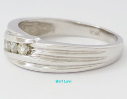 0.30 ct 14K White Gold Round Brilliant Cut Diamond Wedding Anniversary Band Ring