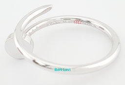 Cartier Juste Un Clou 18k White Gold Small Model Ring Sz 55 US 7.25 Rtl $1,580