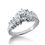 Thumbnail: Ladies 14KT White Gold Platinum Fancy Engagement Ring ENR2349
