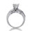 Thumbnail: Ladies 14KT White Gold Platinum Fancy Engagement Ring ENR1815