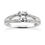 Thumbnail: Ladies 14KT White Gold Platinum Round Diamond Tailored Engagement Set ENS3131-A