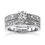 Thumbnail: Ladies 14KT White Gold Platinum Solitaire Engagement Set ENS3546-A