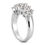 Thumbnail: Ladies 14KT White Gold Platinum Round Diamond Wedding Band WB2241