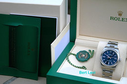 ROLEX 124200 OYSTER PERPETUAL WATCH 34MM BLUE MARKER