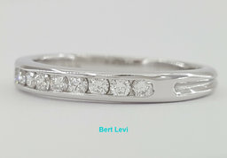 Vintage Tiffany & Co Platinum Half Circle Diamond Wedding Band Ring 0.25 ct